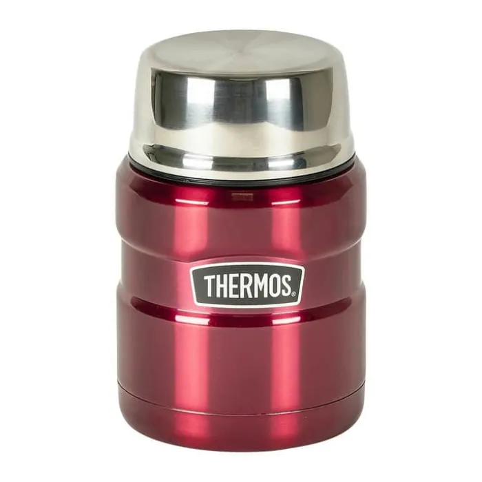 Thermos King Madtermoflaske 470 ml - rustfrit stål - Mørk Rød