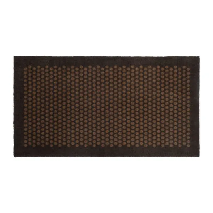 Tica Copenhagen Dot Gulvtæppe B 67 x L 120 cm - Polyamid/vinyl - Brun/cognac
