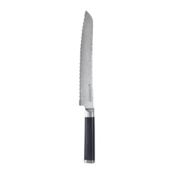 Timm Vladimir Kitchen Brødkniv L 23 cm - Damaskusstål - Sort/sølvfarvet
