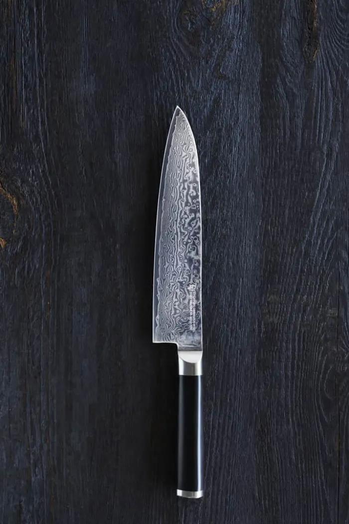 Timm Vladimir Kitchen Kokkekniv L 21 cm - Damaskusstål - Sort/sølvfarvet