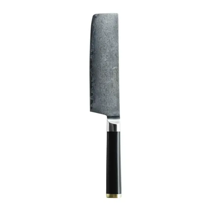 Timm Vladimir Kitchen Nakirikniv L 18 cm - POM-plast/japansk damaskusstål - Sort/messing