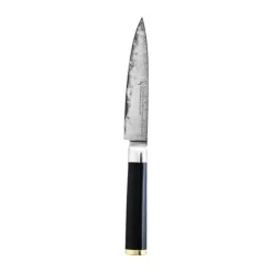 Timm Vladimir Kitchen Universalkniv L 15 cm -Damaskusstål/POM/messing - Sort
