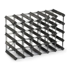 Traditional Wine Racks Vinreol 30 flasker - Fyretræ - Sort