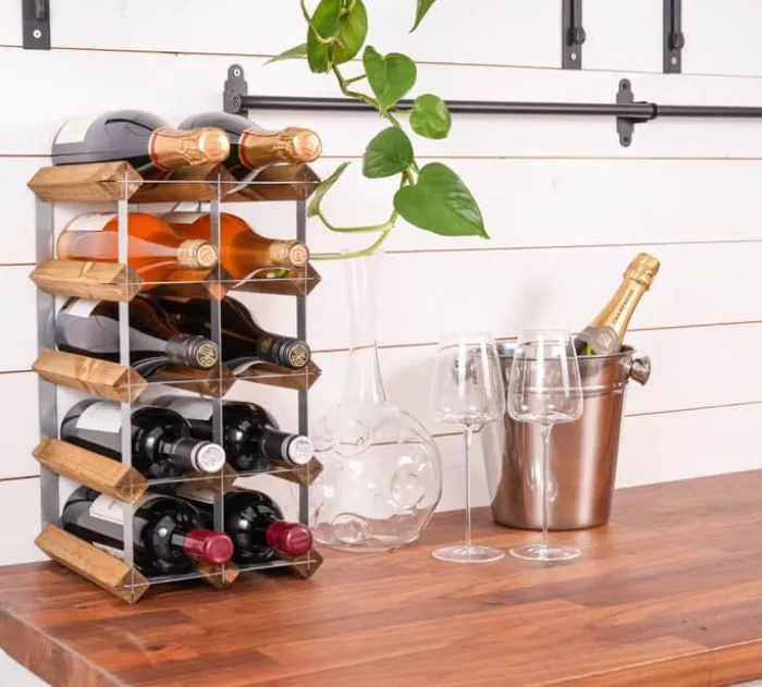Traditional Wine Racks Vinreol 12 flasker - Egetræ - Natur