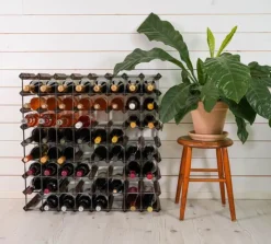 Traditional Wine Racks Vinreol 72 flasker - Fyretræ - Mørk