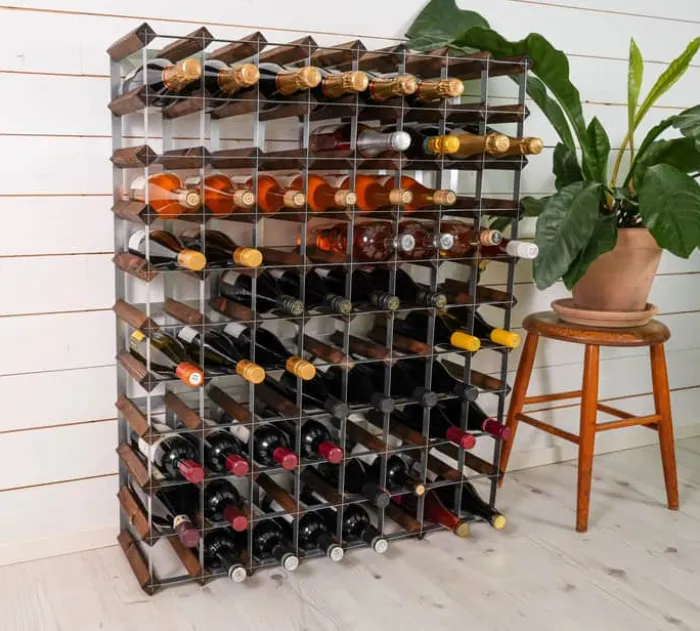 Traditional Wine Racks Vinreol 90 flasker - Fyretræ - Mørk