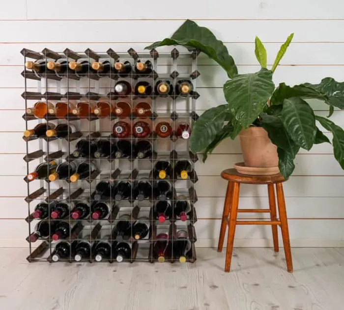 Traditional Wine Racks Vinreol 90 flasker - Fyretræ - Mørk