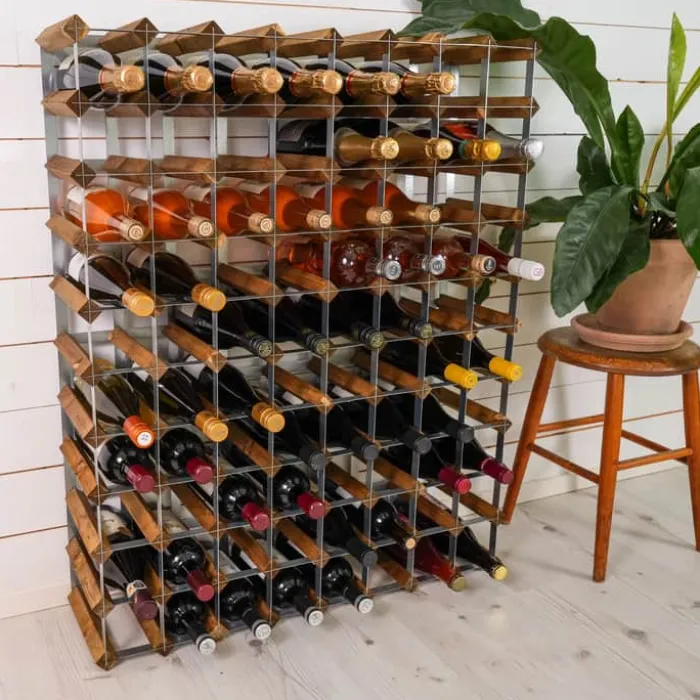 Traditional Wine Racks Vinreol 90 flasker - Fyretræ - Lys