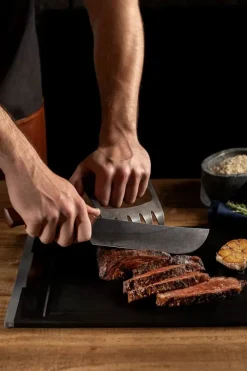 Tramontina Churrasco Black Kokkekniv L 33,7 cm - Stålkirsebærtræ