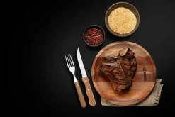 Tramontina Steakbestiksæt - 8 dele 4 kuverter - Træ/rustfritstål - Natur