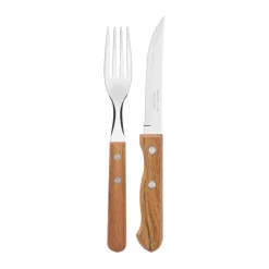 Tramontina Steakbestiksæt - 8 dele 4 kuverter - Træ/rustfritstål - Natur