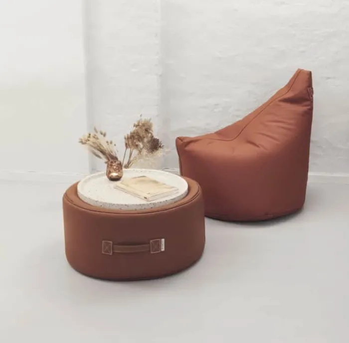 TRIMM Copenhagen Satellite Loungestol H 90 x B 70 x L 86 cm - Læder - Cognac