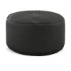 TRIMM Copenhagen Tiny Moon Puf H 40 x B 70 cm - Læder - Sort