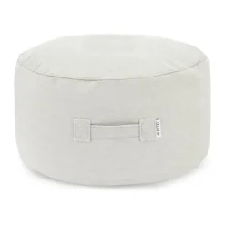 TRIMM Copenhagen Tiny Moon Puf H 40 x B 70 cm - Kanvas - Hvid