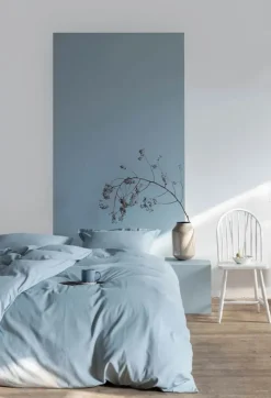 Turiform Turistripe Sengetøj B 200 x L 220 cm - Økologisk bomuld - Lyseblå