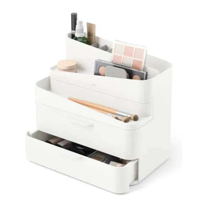 Umbra Glam Opbevaringskasse H 28,4 x B 26,7 x L 18,4 cm - Plastik - Hvid