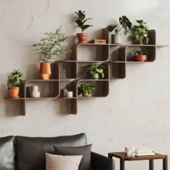 Umbra Montage Reol H 48 x B 64 x D 16 cm - Gummitræ - Valnød
