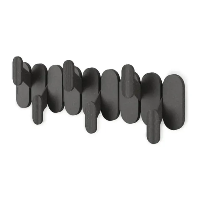 Umbra Tempo Knagerække H 15,7 x B 47 x L 6,4 cm - Plastik/træfiber - Sort