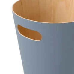 Umbra Woodrow Papirkurv H 28 x Ø 23 cm - Træ - Blå