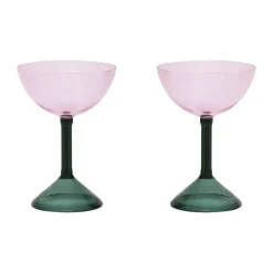 Urban Nature Culture Coupe Cocktailglas - 2 stk. 26 cl - Borosilikatglas - Rose Pink