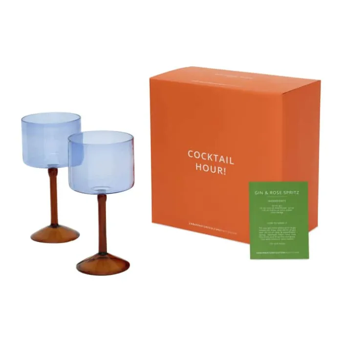 Urban Nature Culture Gin&Tonic Cocktailglas - 2 stk. 62,5 cl - Borosilikatglas - Ice Blue