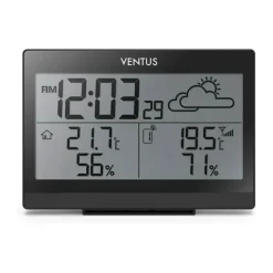Ventus Vejrstation W220 H 10 x B 14 x D 4,7 cm - Plastik - Sort