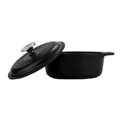 Victoria Emaljeret Dutch Oven Gryde 1,9 liter - Emaljeret Støbejern - Sort