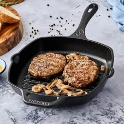 Victoria Seasoned Grillpande B 25 x L 44,2 cm - Støbejern