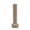 Villa Collection Styles Bloklys Ø 8 x H 23 cm - Paraffin/stearin - Taupe