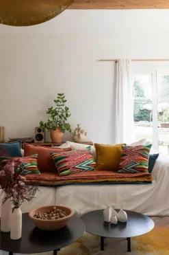Vivaraise Fara Plaid B 135 x L 200 cm - Bomuld - Sienne
