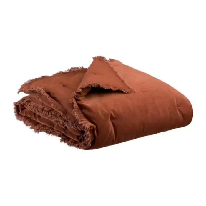 Vivaraise Fara Plaid B 135 x L 200 cm - Bomuld - Caramel