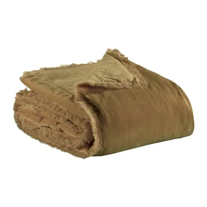 Vivaraise Fara Plaid B 135 x L 200 cm - Bomuld - Bronzefarvet