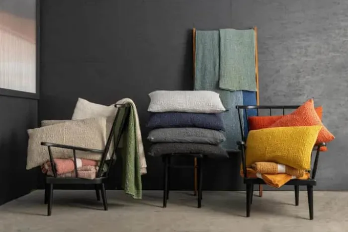Vivaraise Tana Plaid B 140 x L 200 cm - Bomuld - Blågrøn