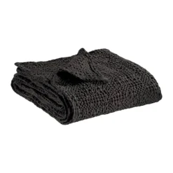 Vivaraise Tana Plaid B 140 x L 200 cm - Bomuld - Carbon