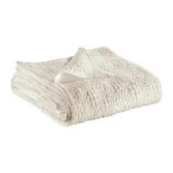 Vivaraise Tana Plaid B 140 x L 200 cm - Bomuld - Chalk