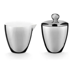 VT Wohnen Sukker/flødesæt - 2 dele Ø 8,8 cm - Porcelæn - Sølvfarvet