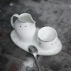 Wik & Walsøe Julemorgen Fløde og sukker sæt B 12 cm - Porecelæn - Multifarvet