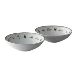 Wik & Walsøe Julemorgen Story Dyb Tallerken - 2 stk. Ø 16 cm- Porcelæn - Multifarvet