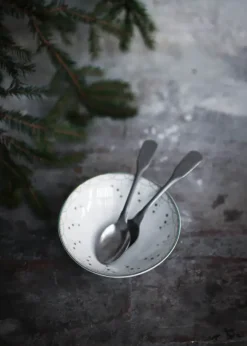 Wik & Walsøe Julemorgen Story og Girlander Skål - 2 stk. H 5 x B 12 cm- Porecelæn - Multifarvet