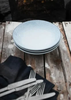 Wik & Walsøe Osean Hav Dyp Tallerken Ø 23 cm - Porecelæn - Blå/hvid