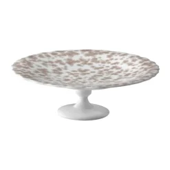 Wik & Walsøe Slåpeblom Kageopsats Ø 21 cm - Benporcelæn - Hvid/rosa