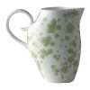 Wik & Walsøe Slåpeblom Kande 25 cl - Benporcelæn - Hvid/grøn