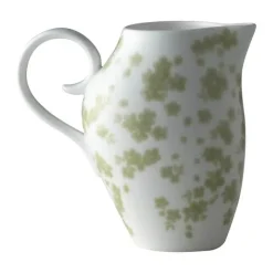 Wik & Walsøe Slåpeblom Kande 25 cl - Benporcelæn - Hvid/grøn