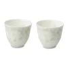 Wik & Walsøe Slåpeblom Kop - 2 stk. 20 cl - Benporcelæn - Hvid/grå