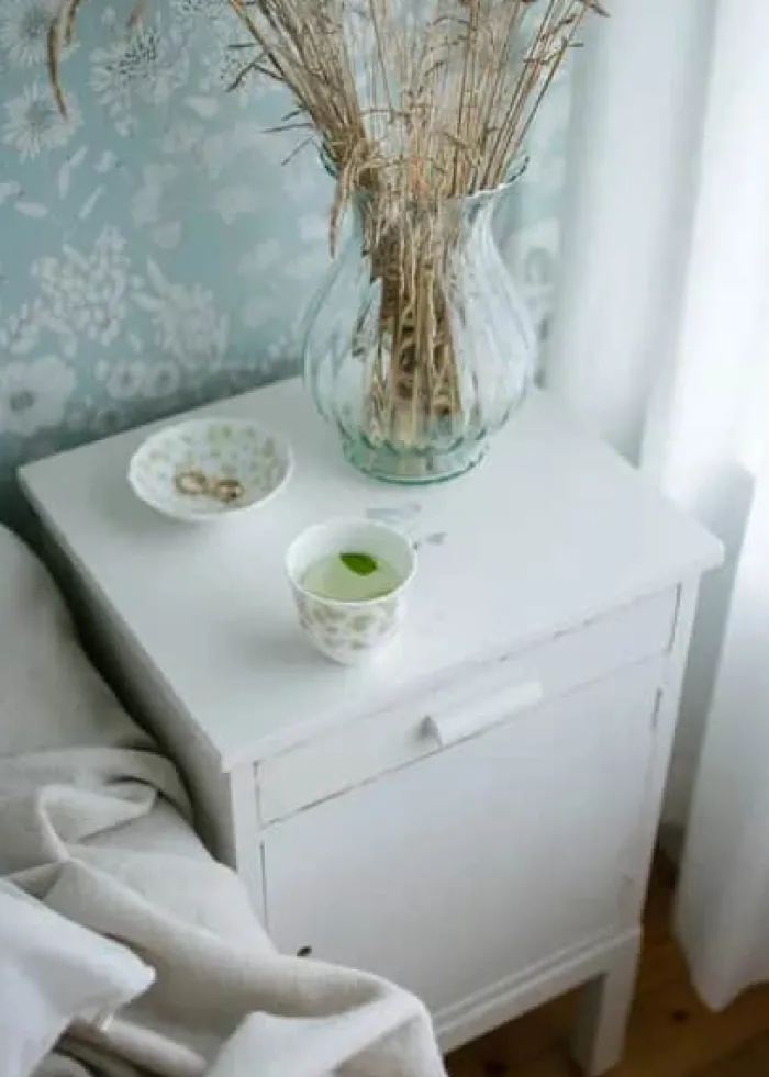 Wik & Walsøe Slåpeblom Kop - 2 stk. 20 cl - Benporcelæn - Hvid/grå