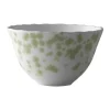 Wik & Walsøe Slåpeblom Skål Ø 14 cm - Benporcelæn - Hvid/grøn