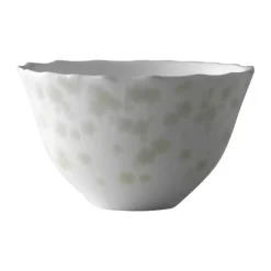 Wik & Walsøe Slåpeblom Skål Ø 14 cm - Benporcelæn - Hvid/varmgrå