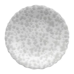 Wik & Walsøe Slåpeblom Tallerken Ø 21 cm - Benporcelæn - Hvid/varmgrå