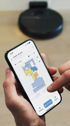 Wilfa Robotstøvsuger RVC-D4000AI Arbejdstid: 140 min. - 2-i-1-funktion - Styres via app