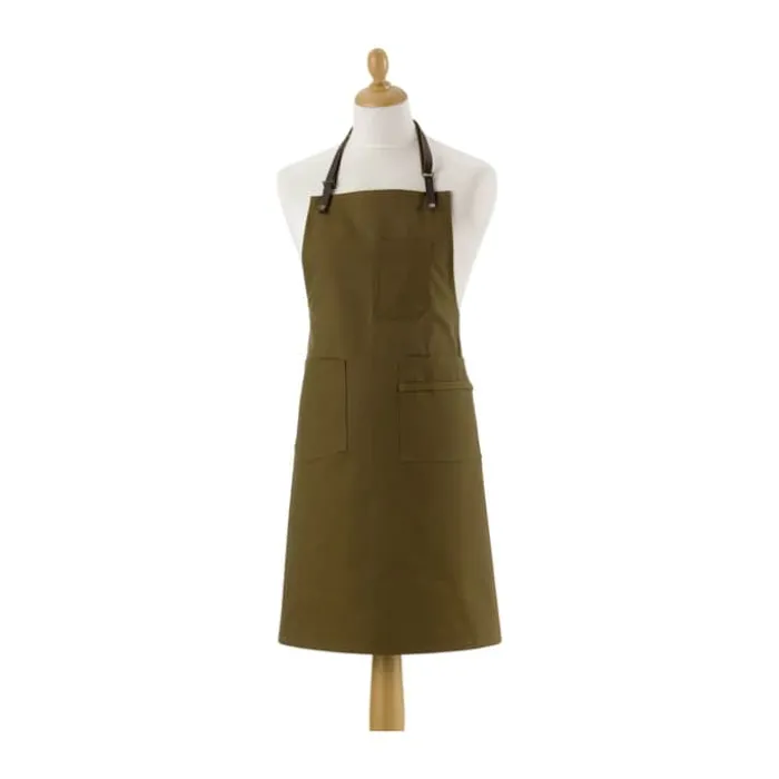 Winkler Leo Forklæde B 70 x L 90 cm - Bomuld - Kaki